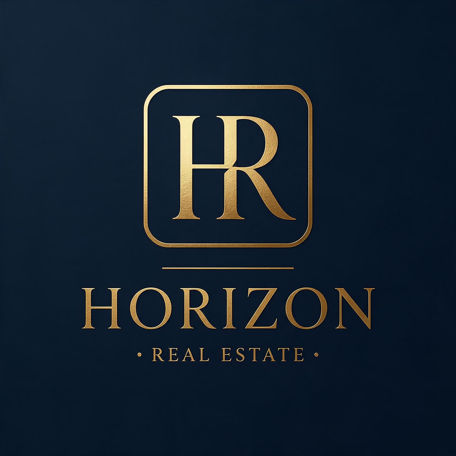 Horizon Real Estate gold monogram logo