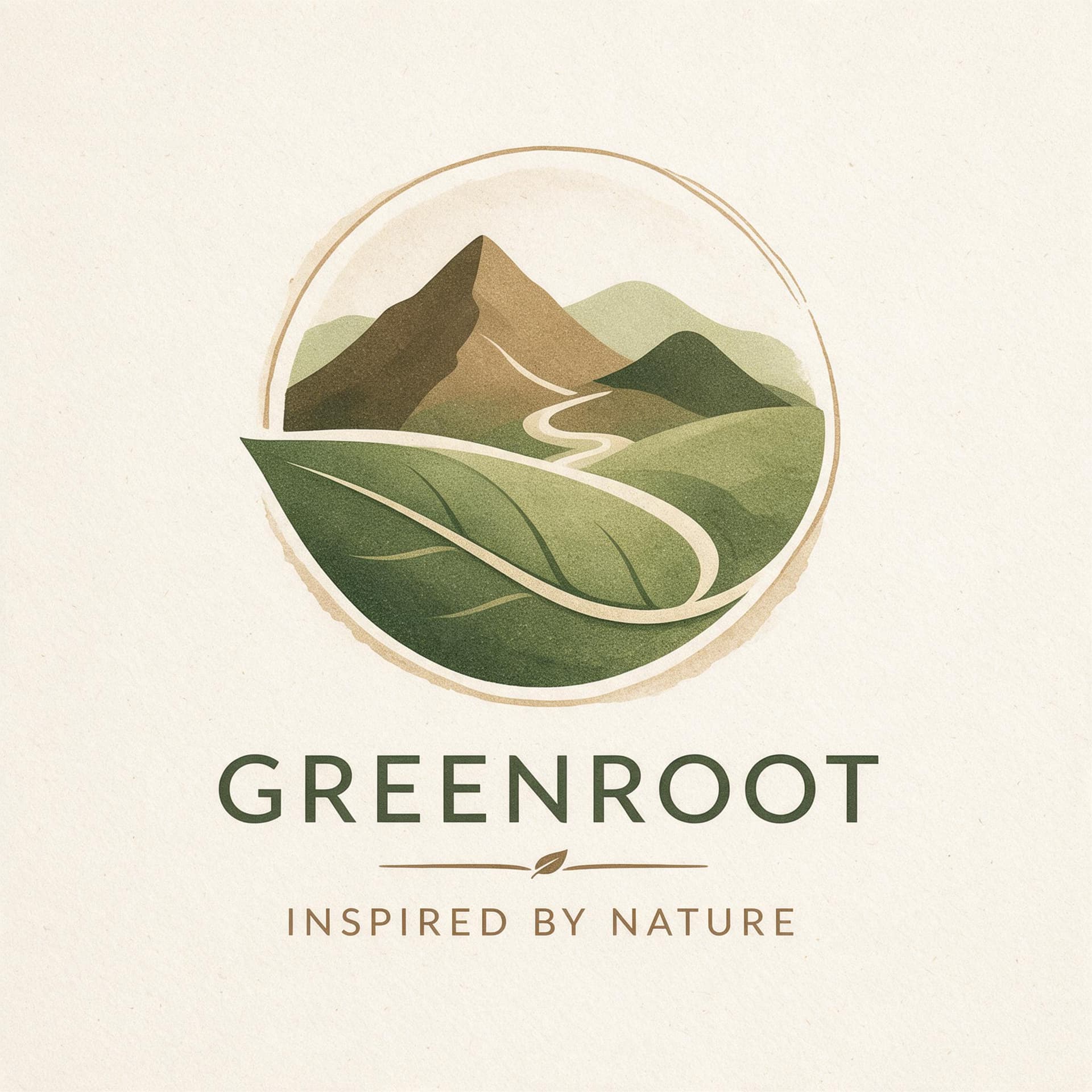 GreenRoot nature and wellness brand logo