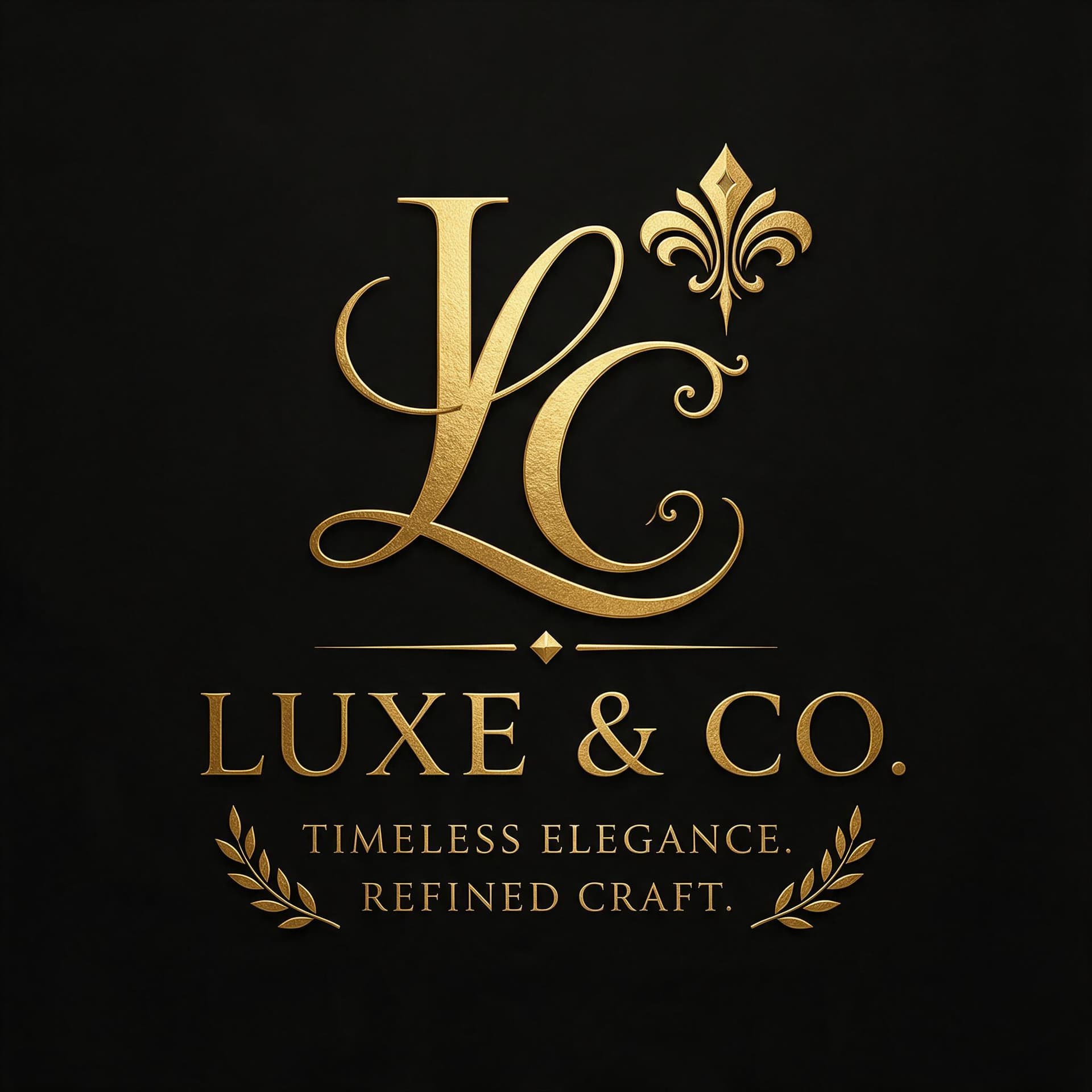 Luxe & Co. gold monogram logo