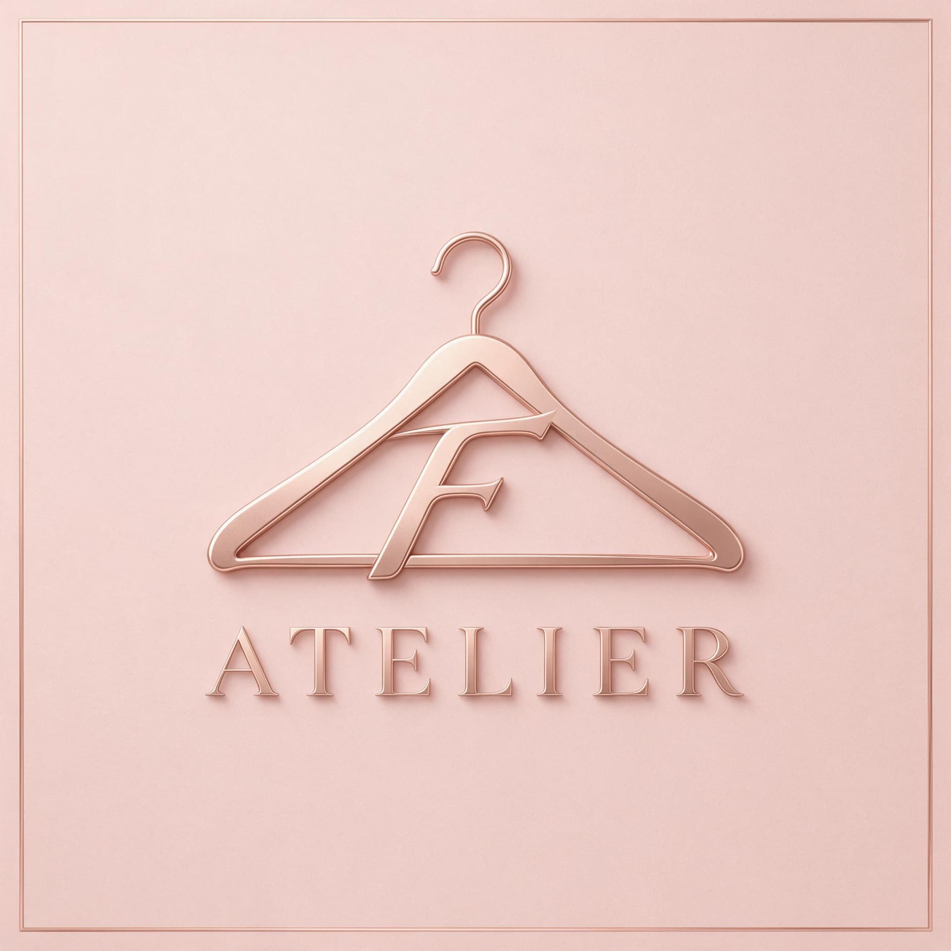 Atelier fashion boutique hanger monogram logo